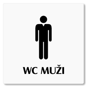 WC muži, 148x148mm, bílá, Nevada